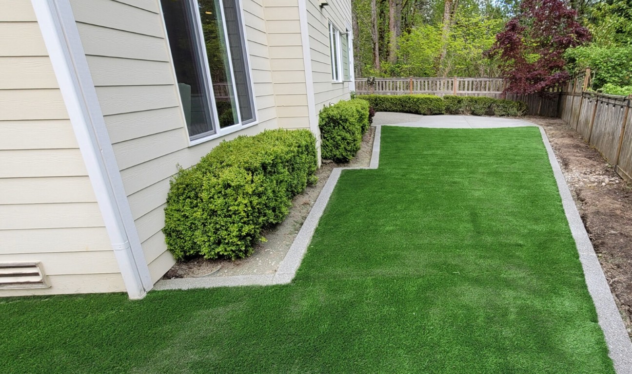 Eco-friendly artificial grass installation saving water in Delano, CA residential property